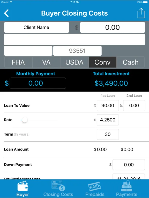 CostsFirst iPad  স্ক্রিনশট