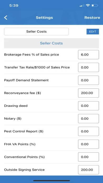 CostsFirst স্ক্রিনশট