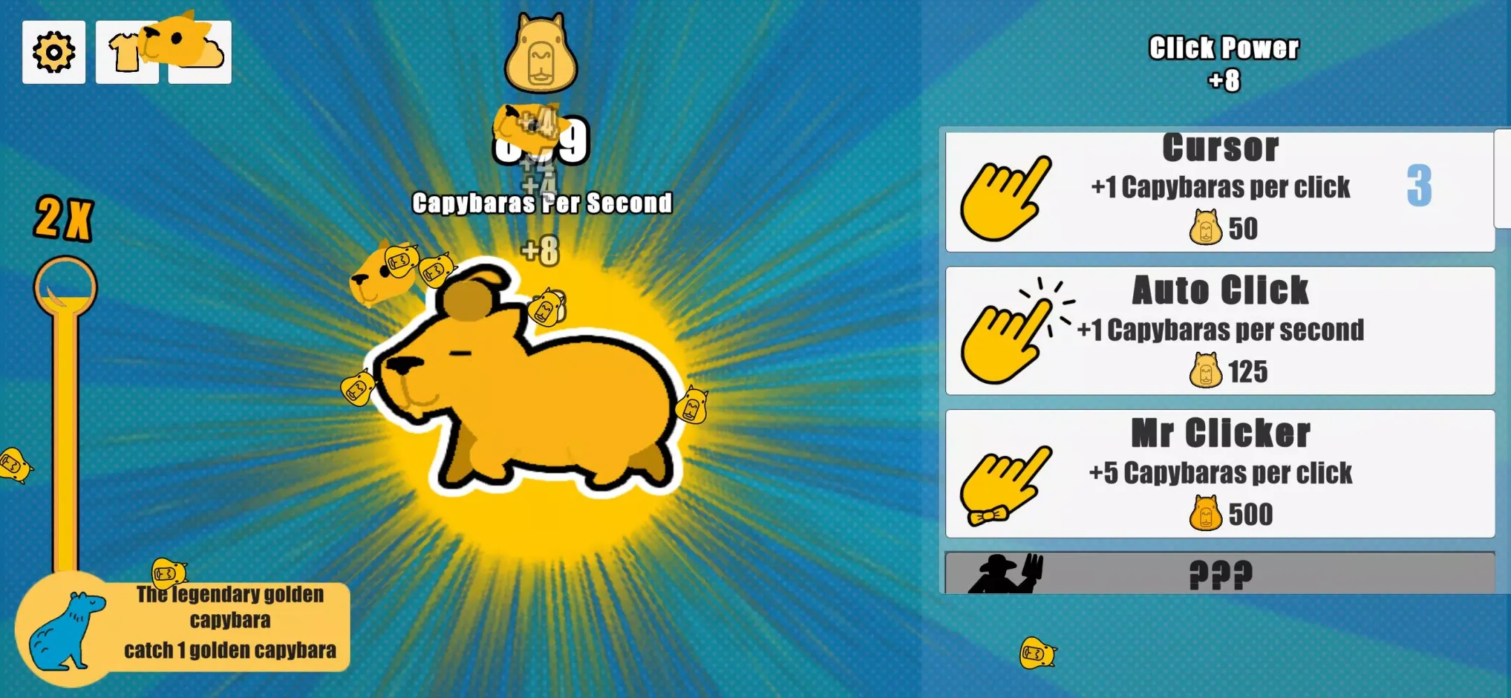 Tangkapan skrin Capybara Clicker