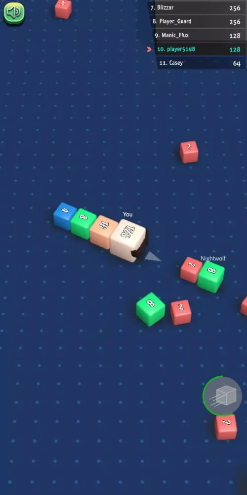 Tangkapan skrin Cubes 2048.io