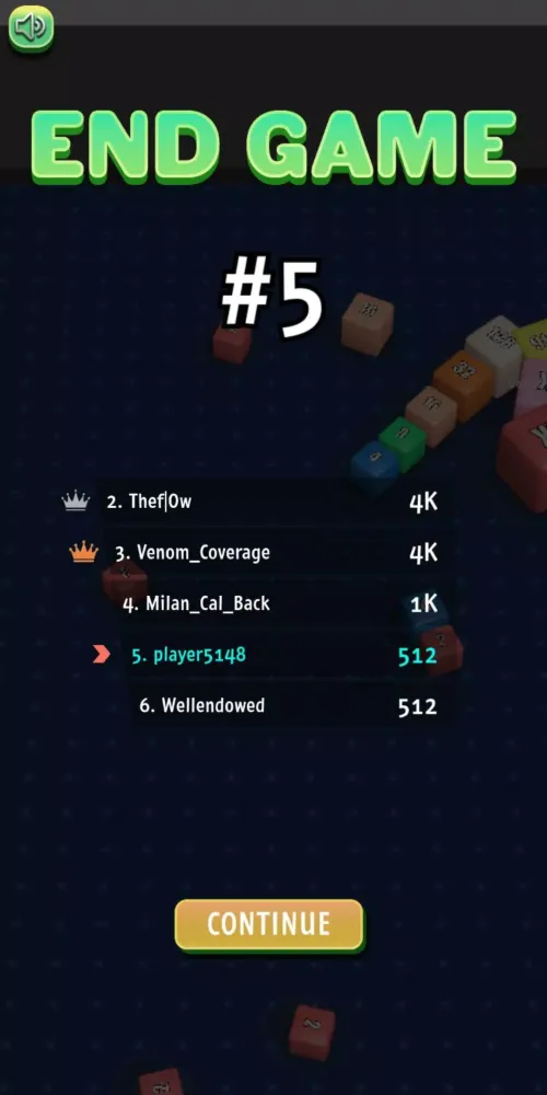 Tangkapan skrin Cubes 2048.io
