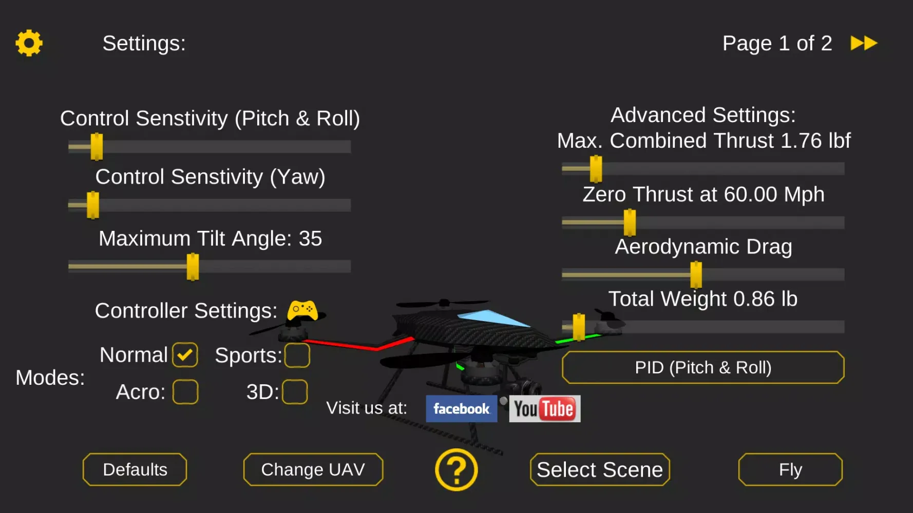 Quadcopter FX Simulator スクリーンショット