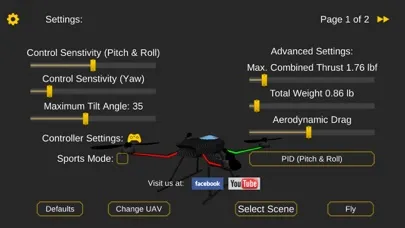 Screenshot di QuadcopterFx Simulator