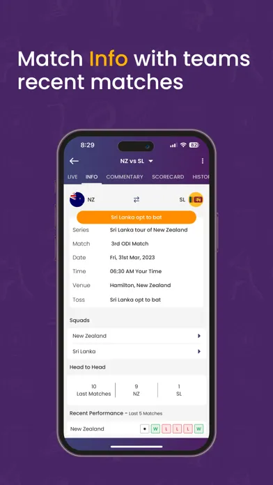 Tangkapan layar Cricket Line Guru