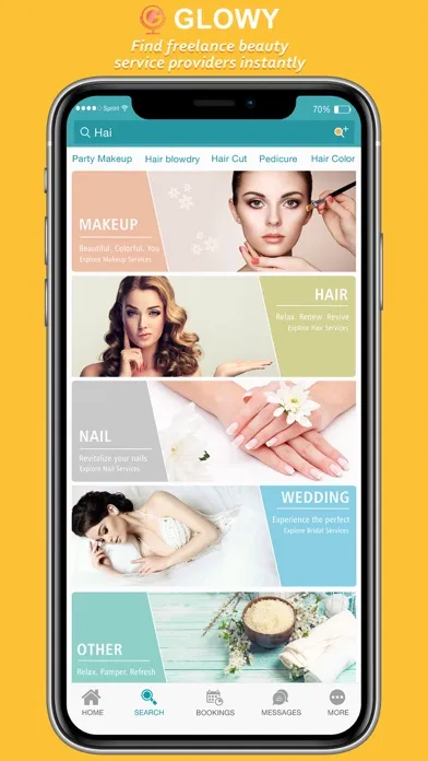 Captures d'écran de Glowy: Book Beauty Services