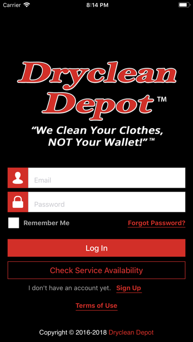 Zrzuty ekranu Dryclean Depot Delivers