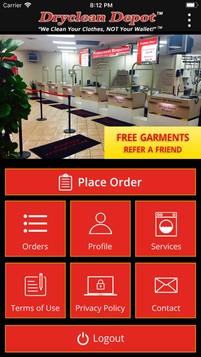 Zrzuty ekranu Dryclean Depot Delivers
