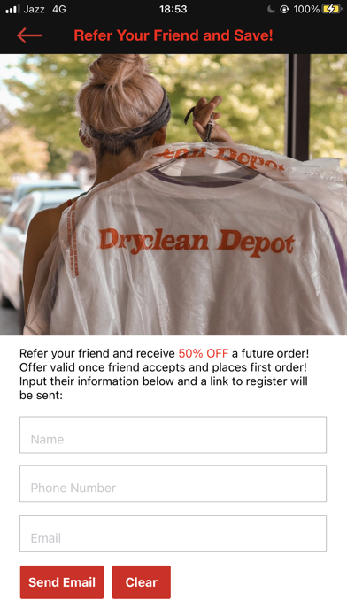 Zrzuty ekranu Dryclean Depot Delivers