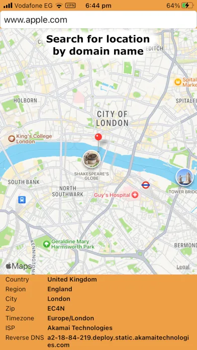 IP Geo Location - Domain or IP應用截圖