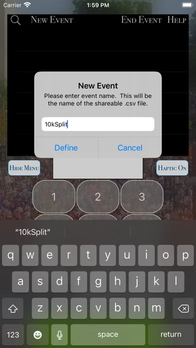 Tangkapan layar Event Timer's Backup Selects