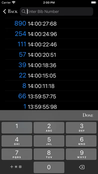 Tangkapan layar Event Timer's Backup Selects