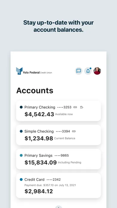 Yolo FCU Mobile Banking应用截图