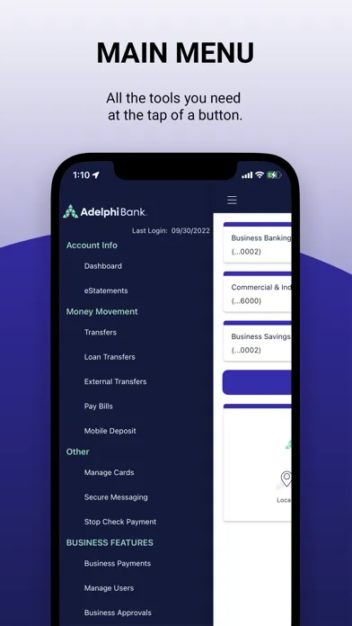 Adelphi Bank Business Screenshots