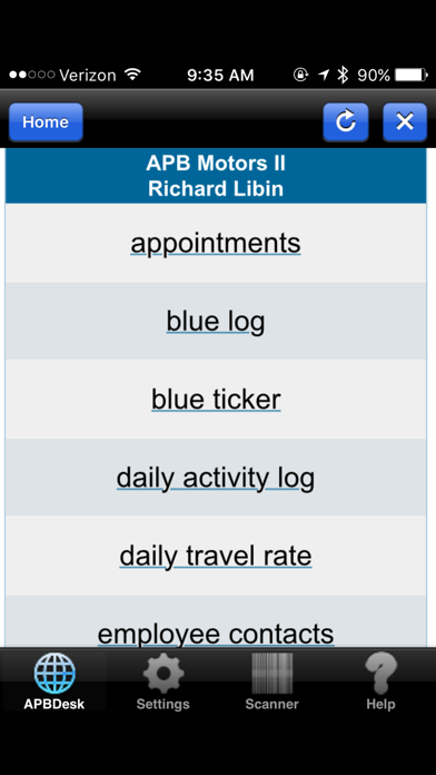 Tangkapan layar APB Desk App