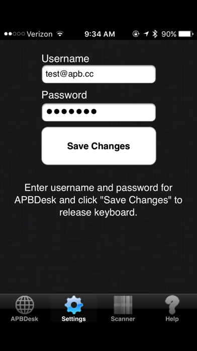 Tangkapan layar APB Desk App