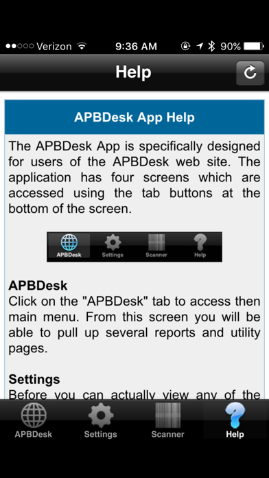 Tangkapan layar APB Desk App