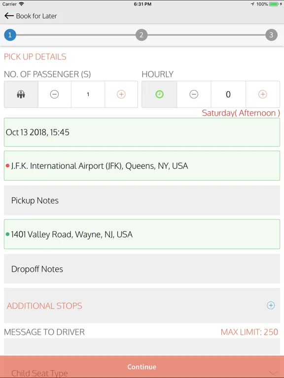 Dansk Limousine Service iPad  Screenshots