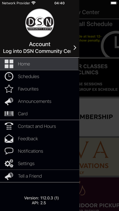 Tangkapan layar DSN Community Center