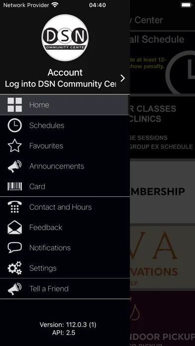 Tangkapan layar DSN Community Center
