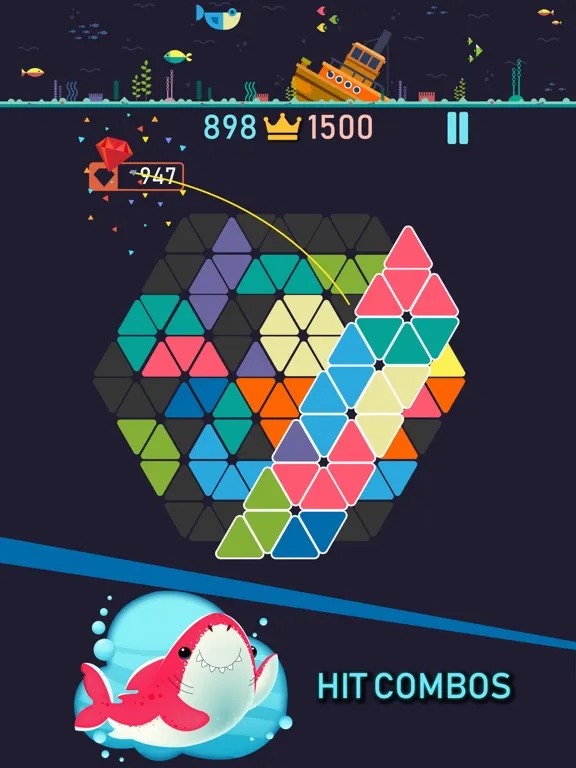 Trigon : Triangle Block Puzzle iPad 應用截圖