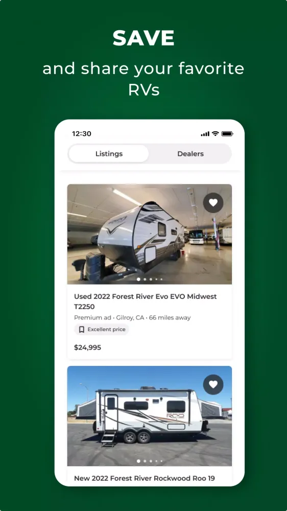 Capturas de pantalla de RV Trader