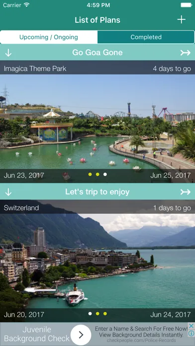 Holiday Plan Screenshots