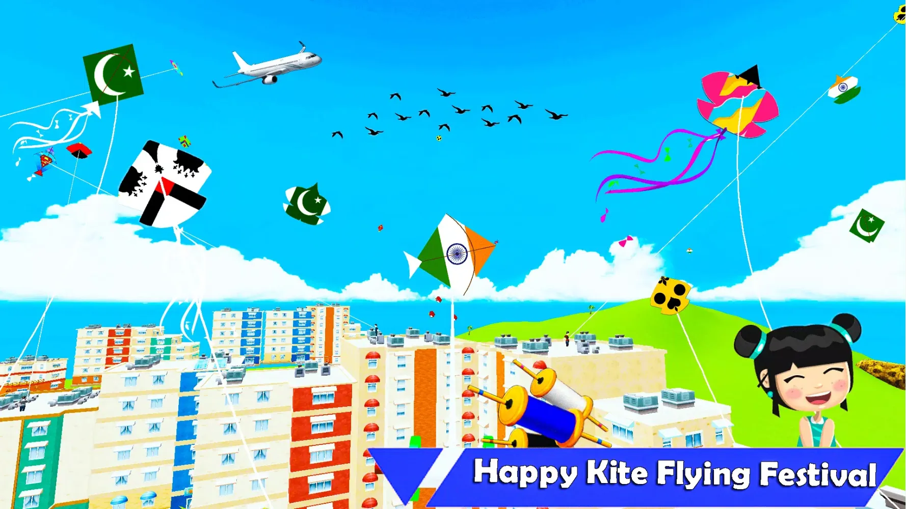 Capturas de pantalla de India Vs Pakistan Kite Fly 3D