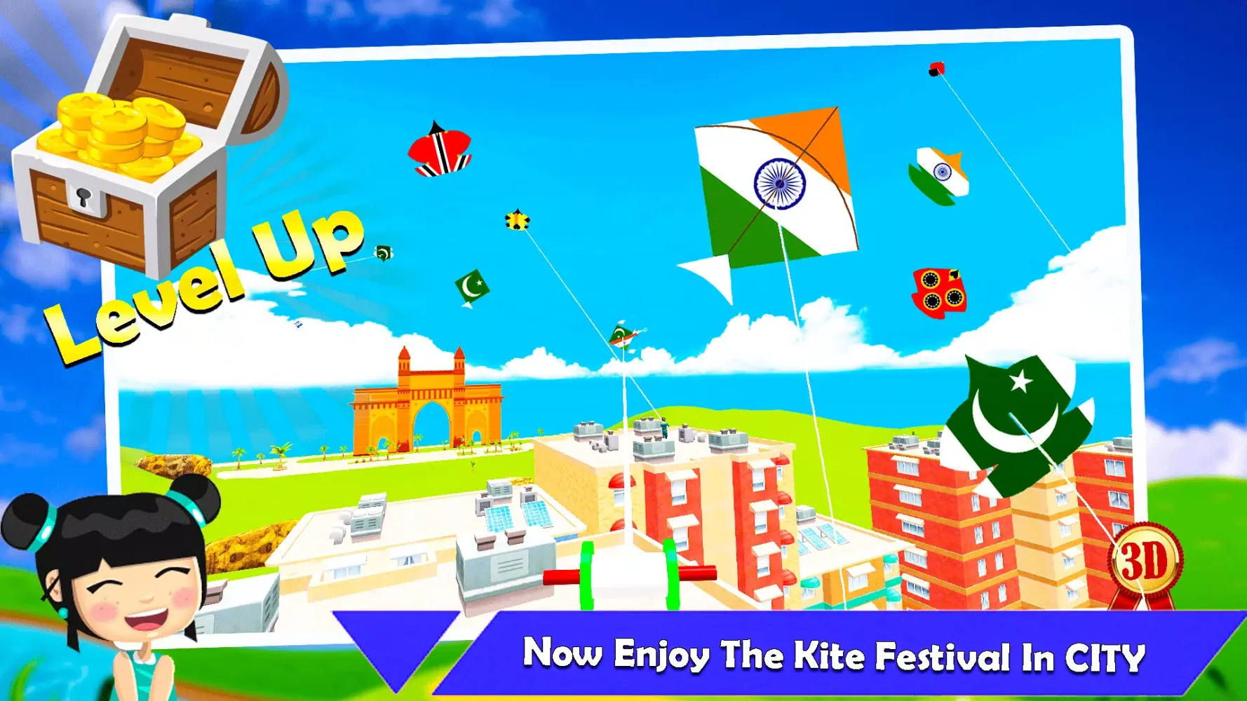 Capturas de pantalla de India Vs Pakistan Kite Fly 3D