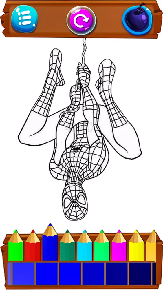 Capturas de pantalla de Super Hero Cartoons Coloring