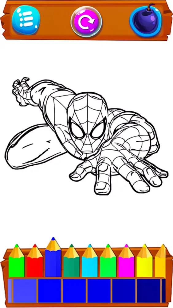 Capturas de pantalla de Super Hero Cartoons Coloring