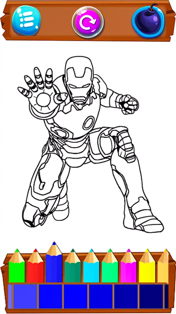 Capturas de pantalla de Super Hero Cartoons Coloring