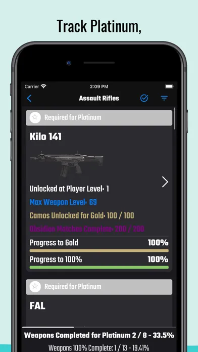 MW Camo Tracker سکرین شاٹس