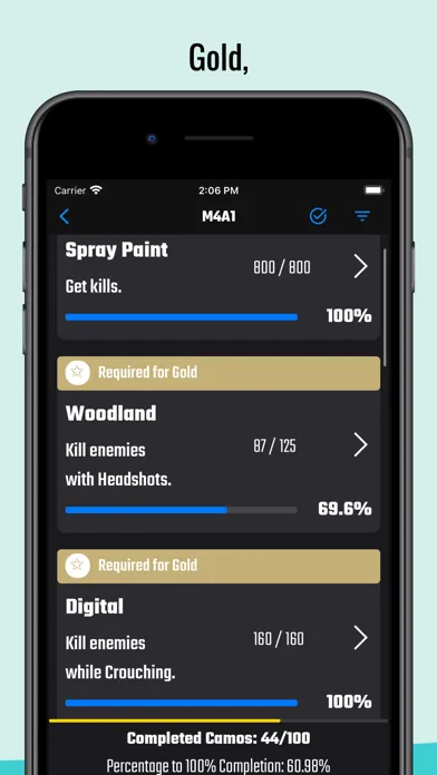 MW Camo Tracker سکرین شاٹس