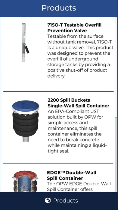 OPW Product Guide سکرین شاٹس