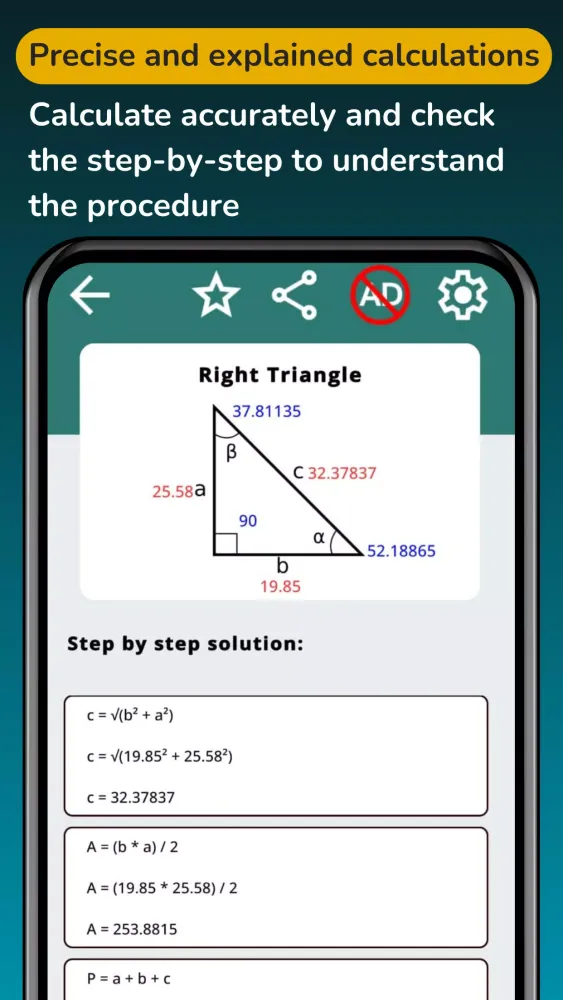 Zrzuty ekranu Geometry solver & Trig solver