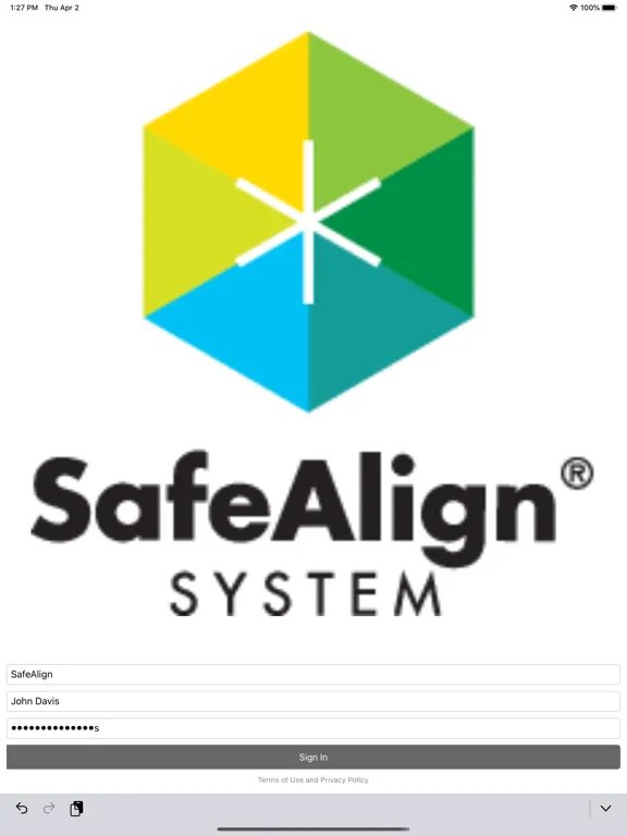 SafeAlign iPad  স্ক্রিনশট