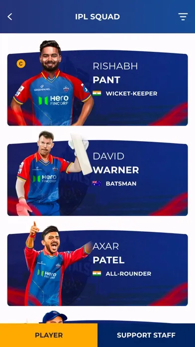 Delhi Capitals Official App Ekran Görüntüleri