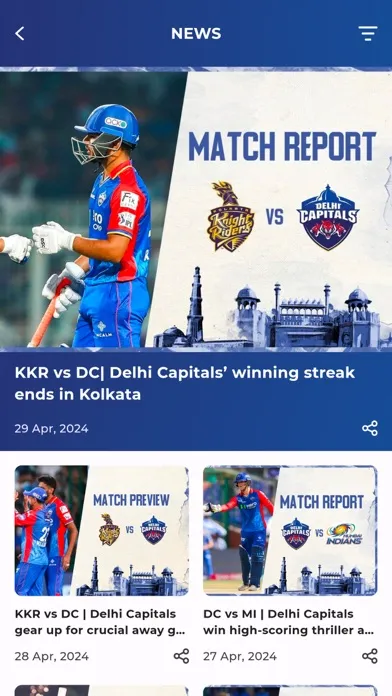 Delhi Capitals Official App Ekran Görüntüleri