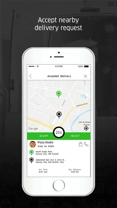 Capturas de tela do Delivery Lime Courier