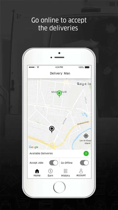 Capturas de tela do Delivery Lime Courier