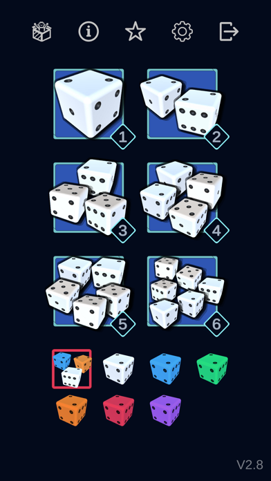 Dice rolling app - Dice roller स्क्रीनशॉट