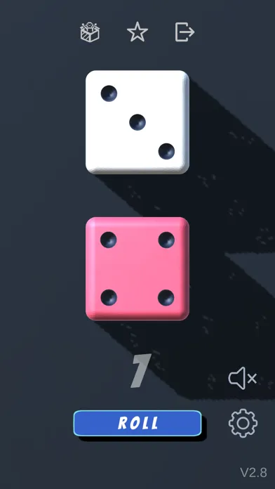 Tangkapan layar Dice rolling app - Dice roller