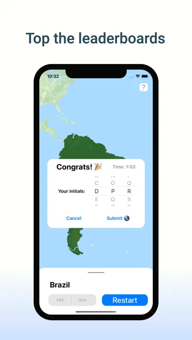 Tangkapan skrin No Bounds - Geography Game
