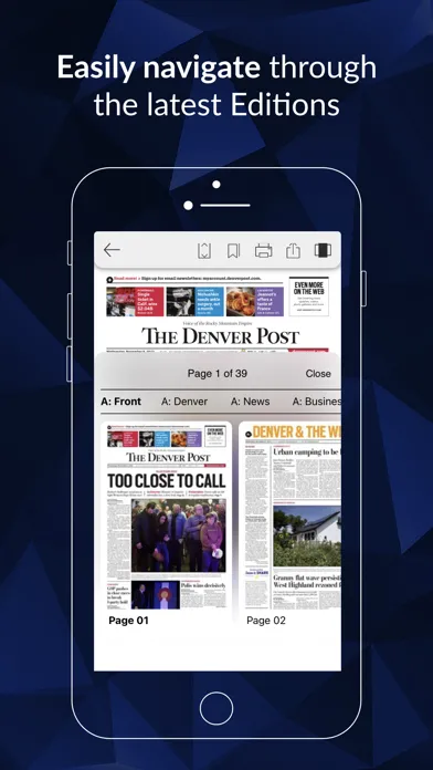 ภาพหน้าจอของ Denver Post Digital e-Edition
