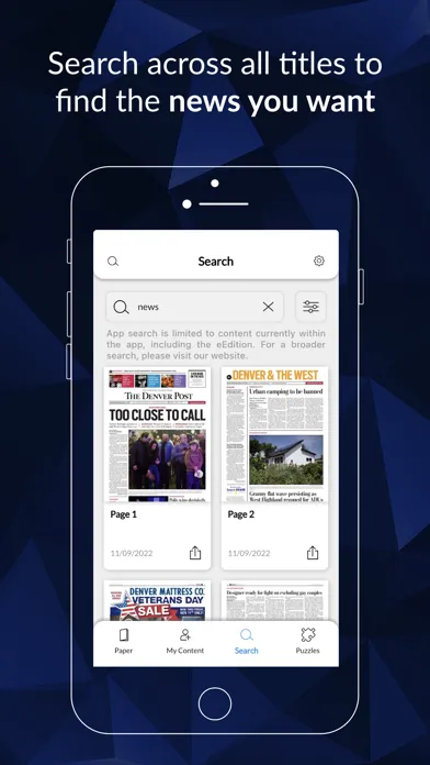 ภาพหน้าจอของ Denver Post Digital e-Edition