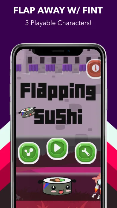 ภาพหน้าจอของ Flapping Sushi
