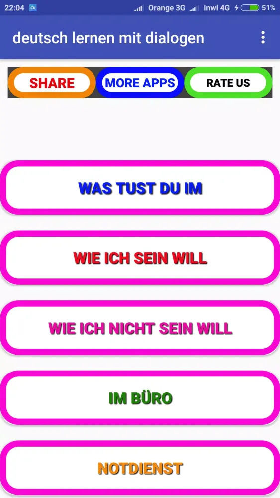 Tangkapan skrin deutsch lernen durch hören A1