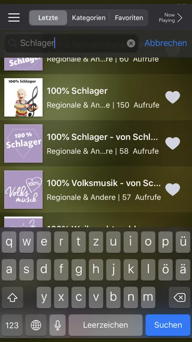 Tangkapan skrin Deutsche Radios - Listen Radio