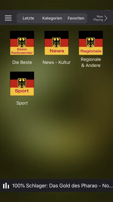 Tangkapan skrin Deutsche Radios - Listen Radio