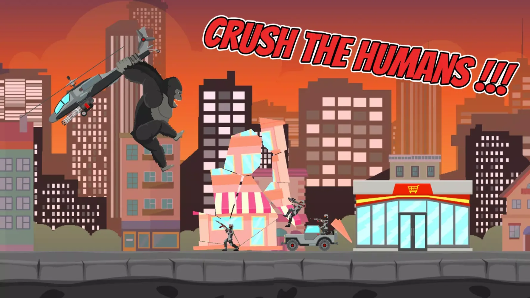 Tangkapan layar Hybrid Gorilla: Urban Rampage